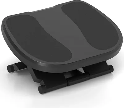 Image de Repose-pieds ergonomique - Repose-pieds sous le bureau - Hauteur et inclinaison réglables - Pour bureaux - Pour usage professionnel - Montage nécessaire - Gris