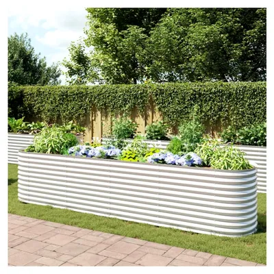 Produktbild von Blumentöpfe aus verzinktem Stahl für Garten, Balkon und Terrasse, 400 x 80 x 81 cm
