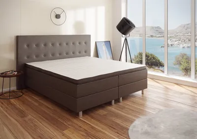 Produktbild von 4myBaby GmbH - Boxspringbett | Neo First Class Boxspringbett 120x200 | Boxspringbett mit Matratze | Polsterbett 120x200 mit Matratze |