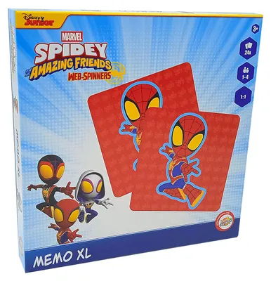 Produktbild von MARVEL Maxi Memory Spiderman XL Gedächtnisspiel 24 Karten ab 3 Jahren