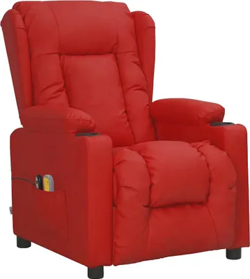 Produktbild von vidaXL Massagesessel Elektrisch Weinrot Kunstleder