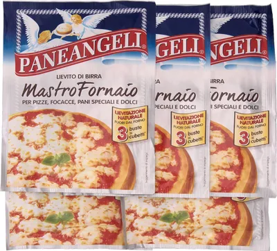 Produktbild von 5x Mastro Fornaio Pizzahefe 21g Italienisch für Pizza und Focaccia Trockenhefe Paneangeli (105g)