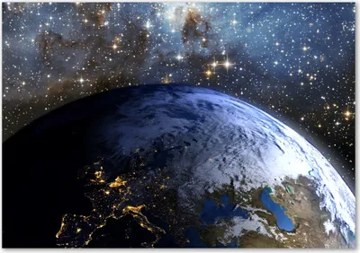Produktbild von Tulup® Glas-Bild - 100 x 70 - Wandbild aus Glas - Wandkunst - Wandbild hinter gehärtetem Sicherheitsglas - Weltall & Science-Fiction - Planet Erde - Blau