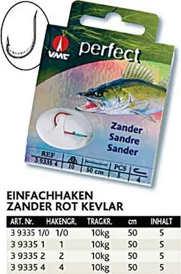 Produktbild von VMC Perfect Zanderhaken Polyamid gebunden Gr.1/0