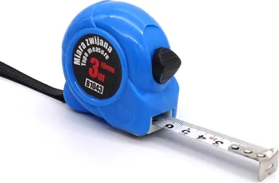 Produktbild von Blaues Rollmaßband 3m/16mm mit Gürtelclip B1043