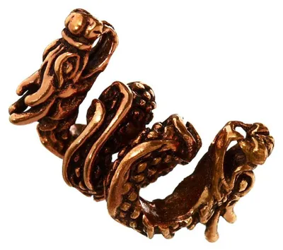 Productafbeelding van Bartperle haaraccessoire Tiamat, draak, brons, haarspeld, model 6460