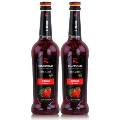 Produktbild von Riemerschmid Bar-Sirup Erdbeere 0,7L - Cocktails Milchshakes (2er Pack)