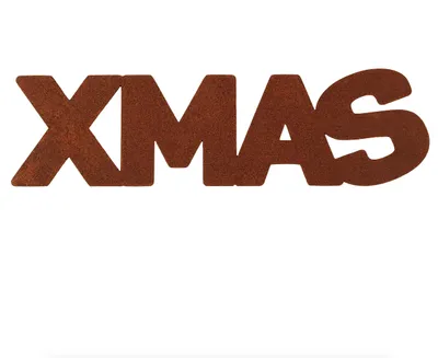 Rostige Xmas Buchstaben 21x6 cm Metall Weihnachtsdeko