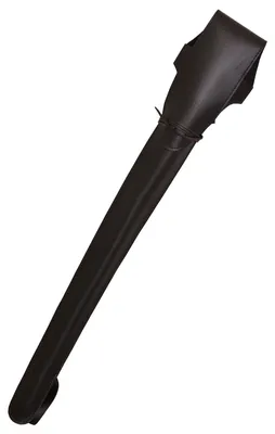 Schwerttasche aus schwarzem Leder Vorderseite