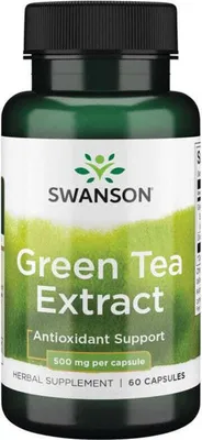 Obrázek produktu pro Extrakt ze zeleného čaje 500 mg 60 kapslí Swanson Health Products