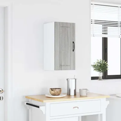 Image de vidaXL Armoire de cuisine suspendue Lucca Gris Sonoma Matériau dérivé du bois