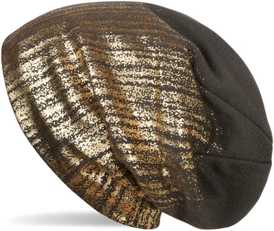 Zdjęcie produktu dla Czapka styleBREAKER z cienkiej dzianiny z metalicznym nadrukiem i polarową podszewką, czapka typu slouch longbeanie, uni 04024132
