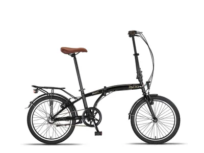 Produktbild von PACTO ELEVEN - 20 Zoll Hochwertiges Faltfahrrad Stahlrahmen, Shimano Nexus 3 Nabenschaltung, Faltbares City bike Hollandrad Klapprad Faltrad Schwarz