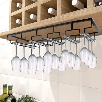 Produktbild von Metall Weinglas Halter Gläserhalter Aufbewahrung Aufhängen Glashalter Weinregale Gläserhalterung für Hausbar Küche Bar Restaurant