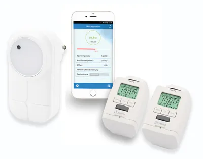 Produktbild von 2 Stück Heizkörperthermostat Smart Home System mit Gateway und App Olympia