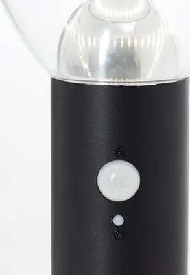 Obrázok produktu pre Vonkajšie stĺpové svietidlo, LED solárne s pohybovým senzorom, nerezová oceľ a plast, 4 W, 430 lumenov, 3000 K, čierne, 92 x 16 cm