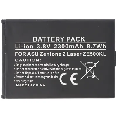 Zdjęcie produktu dla Bateria odpowiednia dla Asus Zenfone 2 Laser ZE500KL, Li-Ion, 3,8V, 2300mAh, 8,7Wh