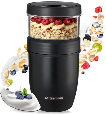 Müslibecher To Go 500+250 ml Edelstahl mit Löffel