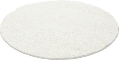 Produktbild von Villa Möbel Lifiva Wohnzimmer-Teppich, Hochflor-Teppich, Shaggy, Einfarbig, Farbe:Creme, Grösse:120 cm Rund