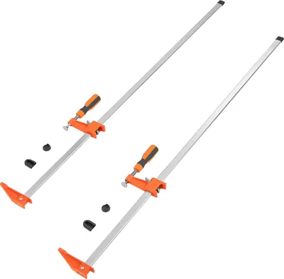 Produktbild von SucceBuy-Stangenklemmen für die Holzbearbeitung, 2er-Pack 36" Schnellwechsel-F-Klemmen, 600 lbs Belastungsgrenze, 2,5" Ausladung, Gusseisen und Kohlenstoffstahl, ideal für die Holz- und Metallbearbeitung