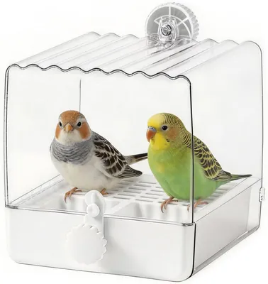 Obrázok produktu pre Vtáčia kúpeľňa 15.5x16x16 cm, závesná, pre vtáčiu klietku, biela