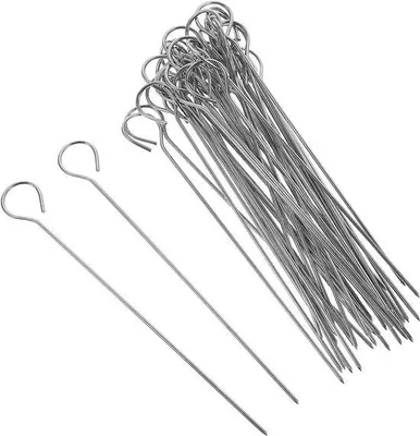 Productafbeelding van Grillspiesen van roestvrij staal - 30 extra lange spiesen van 15, 20, 25 cm voor grillaccessoires en vleespenen