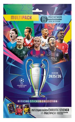 Image de Topps - Ligue des champions 2025/2026 - Autocollants à collectionner - 1 multipack
