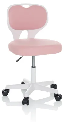 Produktbild von hjh OFFICE Kinderdrehstuhl KIDDY TOP W Schreibtischstuhl für Kinder höhenverstellbar ohne Armlehnen Stoff