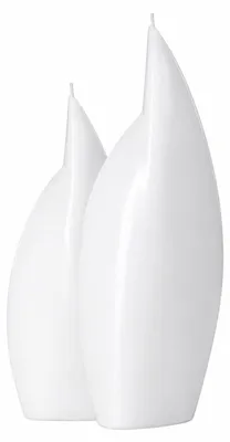 Produktbild von Formenkerze Doppelflamme Weiß 29,5 x 16,8 x 6 cm