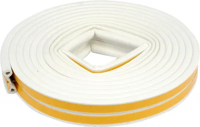 Immagine prodotto di Profili autoadesivi in gomma per finestre e porte, colore bianco, lunghezza 6 metri