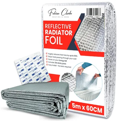 Zdjęcie produktu dla Rolka odblaskowa do grzejników 5 m x 60 cm, do grzejnika, folia termoizolacyjna i izolacyjna