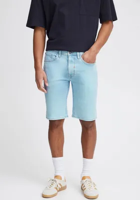 Produktbild von Blend BHDenim Herren Jeansshorts Shorts kurze Hose mit mit Eingrifftaschen Gürtelschlaufen Baumwollmischung leicht elastisch Slim fit