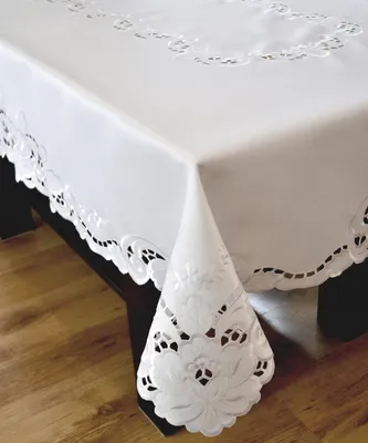 Obrázek produktu pro Bílý obdélníkový ubrus 110 x 160 cm