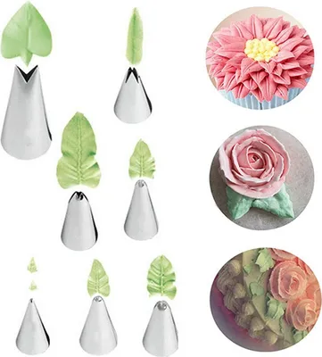 Produktbild von Kuchen dekorations Set, 7-teiliges Spritztüllen-Set aus Edelstahl – Weihnachten, Geburtstage, Jubiläum, Hochzeit, DIY-Icing-Tülle für Cupcakes, Kuchen, Kekse, Dessert, Gebäck