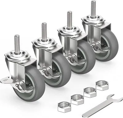 Produktbild von 3" Graue Stuhlrollen M10 Robust