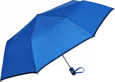 Produktbild von Teleskop-Taschenschirm mit Schutzhülle Wasserfeste Regenschirme mit Fiberglasgestell ?100 cm Blau