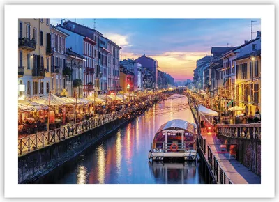 Produktbild von Poster - Poster ohne Rahmen - Kanal Grande Abend - 70x50 cm - Wand Bild - Wanddeko - Wandbilder - Kunstposter - Wandposter - Bilder - Kunstdruck - Wanddekoration - Wandbild - P2XAA70x50-4331