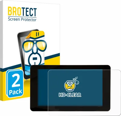 Produktbild von 2x Für Raspberry Pi Touchscreen 2 (7") Schutzfolie BROTECT Displayschutz Display Schutz Folie Klar Transparent