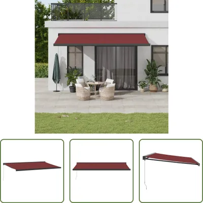 Zdjęcie produktu dla The Living Store Markiza ręczna czerwone wino 500x300 cm