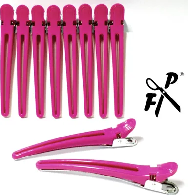 Produktbild von FP Kombi-Clips 10 Stck. - Haarclips - Abteilklammern Haarschneideklammern (pink)