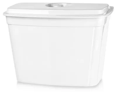 Image de Poubelle de porte - Récipient à déchets - Avec couvercle - 4 litres - Plastique - Blanc
