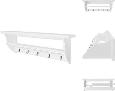 Obrázek produktu pro vidaXL Věšák na kabáty MDF White Baroque style - Věšáky a háčky na kabáty