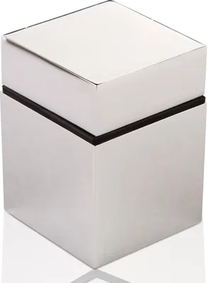 Produktbild von 2er Pack - Glasbodenträger CUBE 40 x 40 mm Chrom poliert