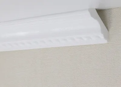 Produktbild von PROVISTON | Stuckleiste | Polystyrol | 32 x 32 x 2000 mm | Weiß | Deckenleiste