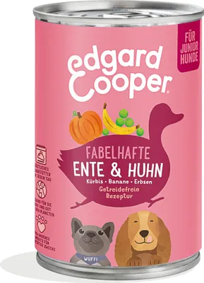 Produktbild von Edgard & Cooper Nassfutter für Welpen, Ente & Huhn, 400g x 6, getreidefrei