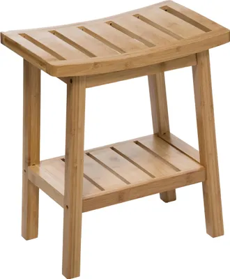 Obrázok produktu pre Kúpeľňová stolička BAMBOO s poličkou na príslušenstvo