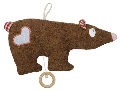 Produktbild von Efie  Baby Spieluhr Braunbär – Melodie Schlaf Kindchen schlaf, Kuschelspieluhr aus kbA Baumwolle,  Germany
