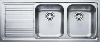 Produktbild von Franke LLL 621, Edelstahl, 2 Becken, 340 x 400 mm, 19,5 cm, 340 x 400 mm, 19,5 cm