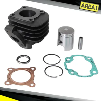 Imagen del producto de Cilindro de repuesto Area1 de 50cc para motores Minarelli AC de posición horizontal, compatible con Aerox, Jog, Neos, Why, F10, F12, F15, Centro, Ciak, Ovetto, MachG, SR50, Scarabeo 491, K2