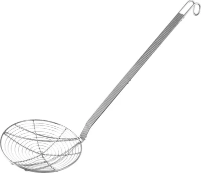 Produktbild von FMprofessional Fritierlöffel 45 cm, Schöpflöffel aus Edelstahl, Schaumlöffel zum Kochen und Frittieren (Farbe: Silber), Menge: 1